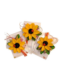 Mărțișor | broșă handmade - floarea soarelui