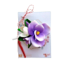 Martisor floare de iris - modele in degrade, unicat
