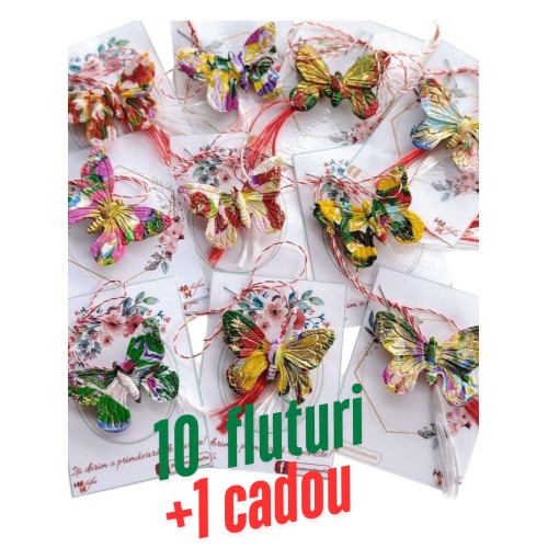 Set martisoare fluturi (10 + 1 cadou) Set martisoare fluturi (10 + 1 cadou)