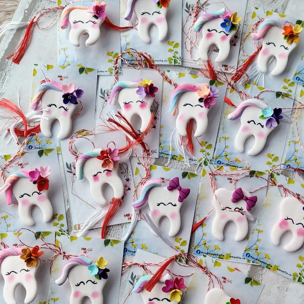 Mărțișor dintisor handmade – original și plin de farmec