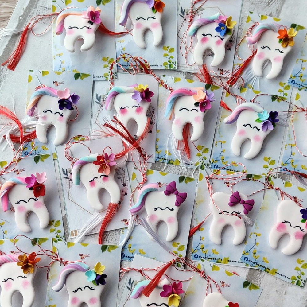 Mărțișor dintisor handmade – original și plin de farmec