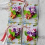 Mărțișor | broșă handmade - buchet de liliac nuanțe de roz și lila