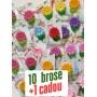 Set 10  martisoare zambitoare + 1 cadou - multicolore