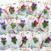Mărțișor floare iris in degrade nuante galben lila