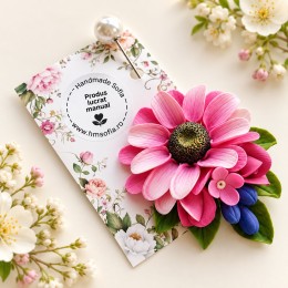 Brosa handmade mare - Margarete Roz