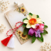 Brosa martisor cu narcise si liliac - modele unicat