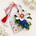 Brosa martisor cu narcise si liliac - modele unicat