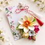 Brosa martisor cu narcise si liliac - modele unicat