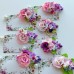 Brosa cu ac si perla - Buchet de flori in degradeuri pastelate - modele unicat