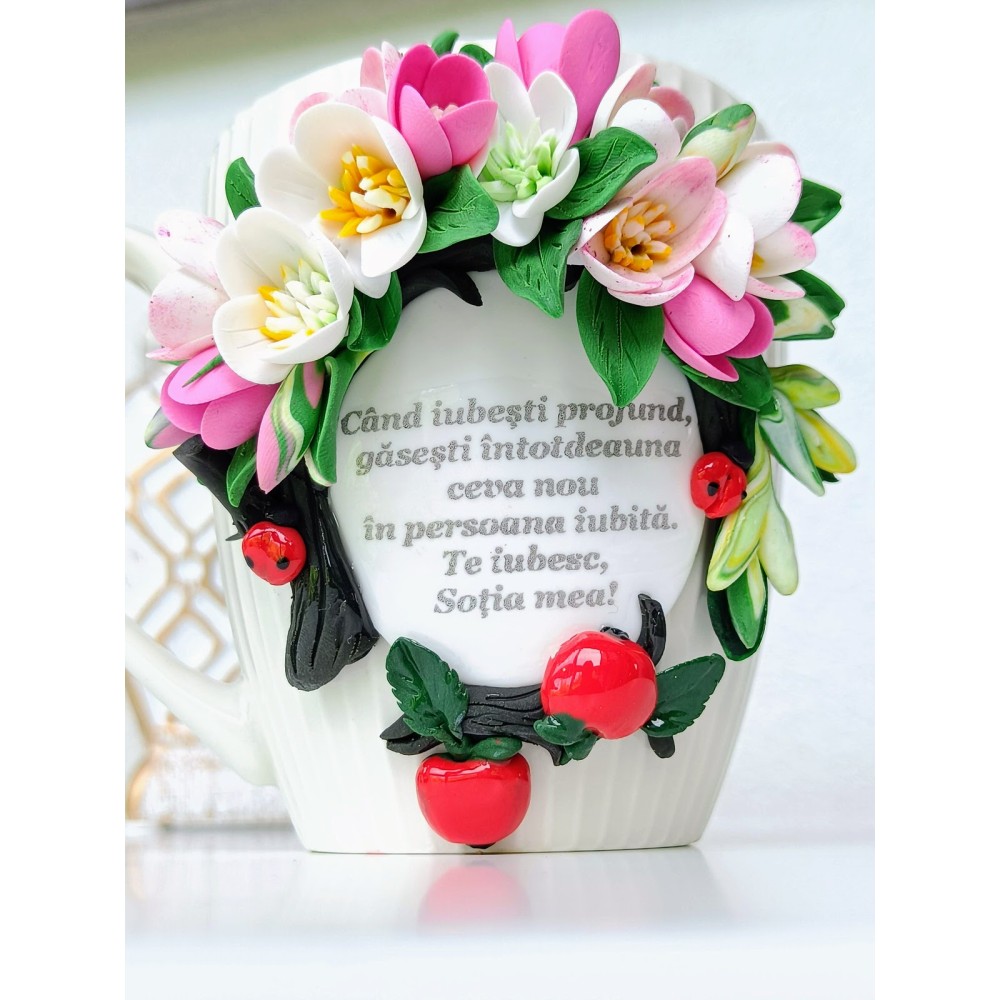 Cadou pentru sotie: cana personalizata cu mesaj
