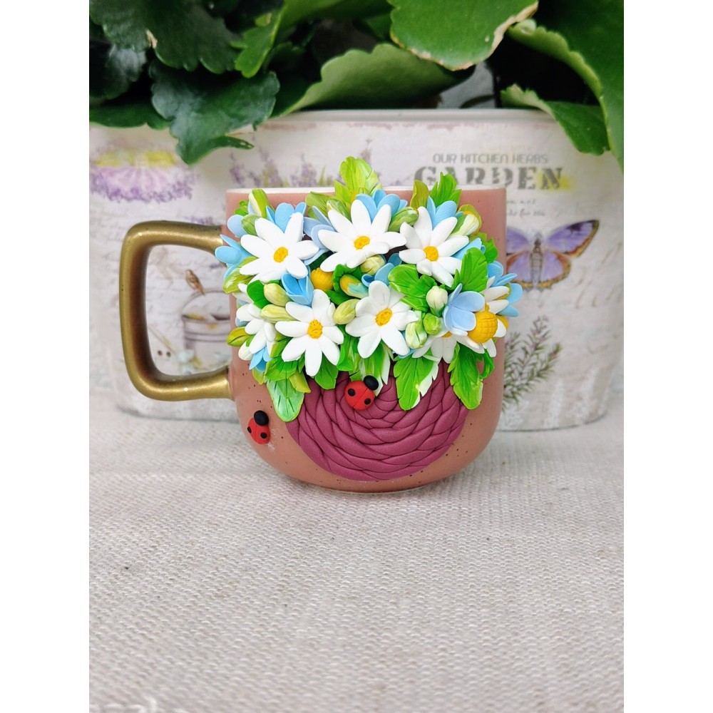 Cană personalizată 3D - buchet de margarete