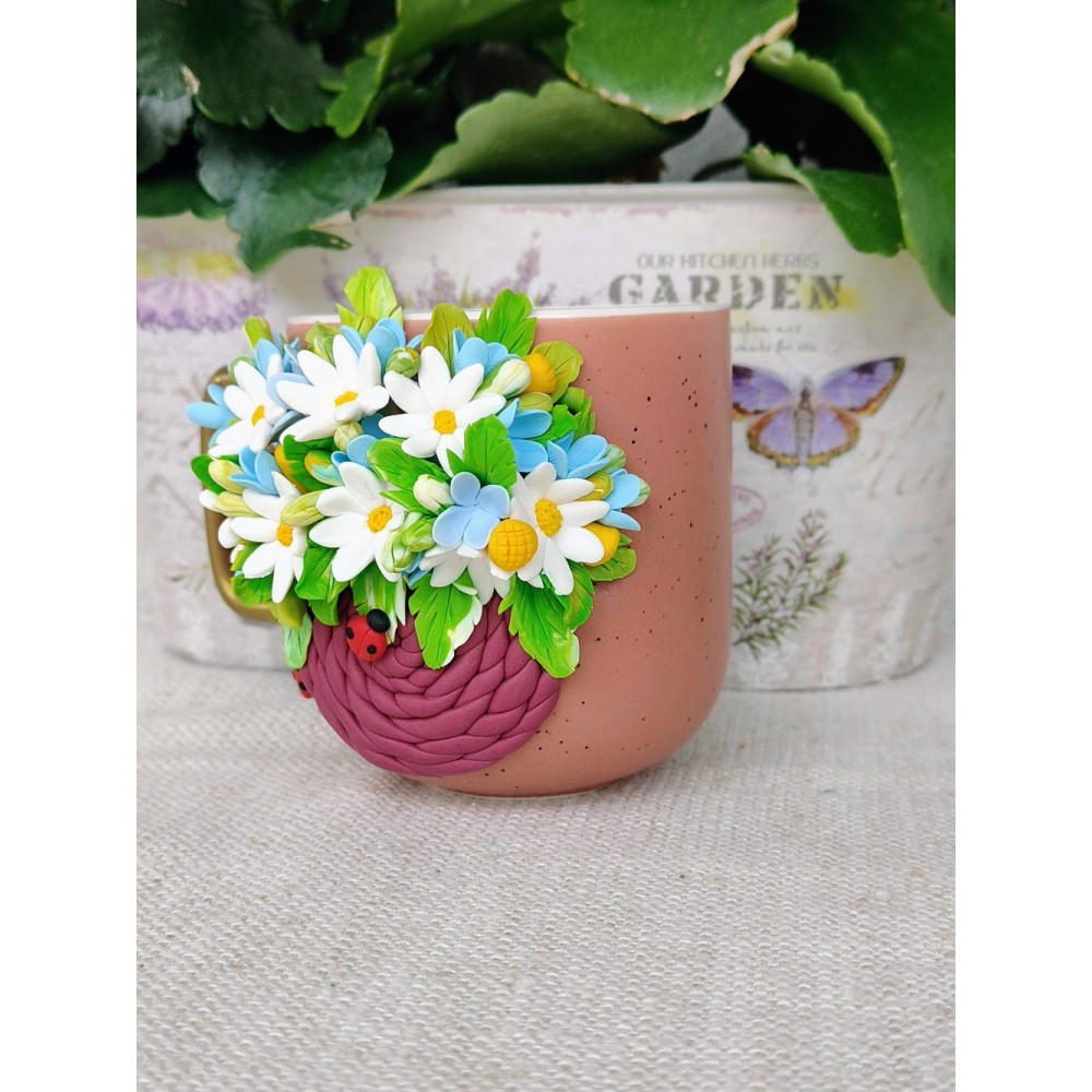 Cană personalizată 3D - buchet de margarete