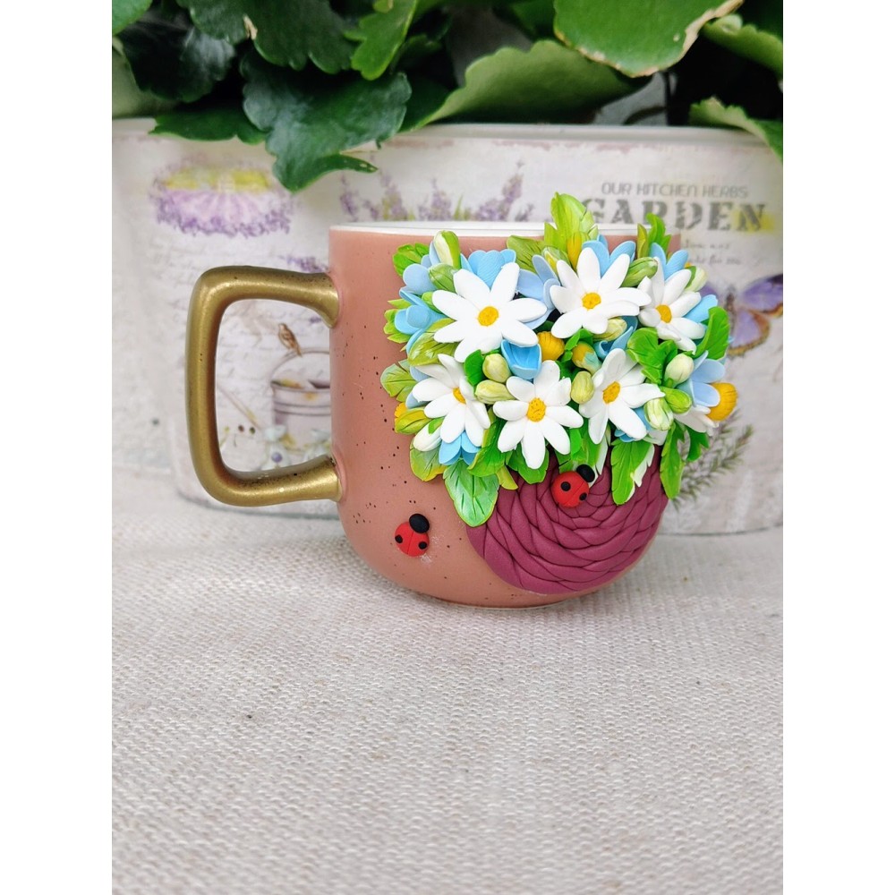 Cană personalizată 3D - buchet de margarete