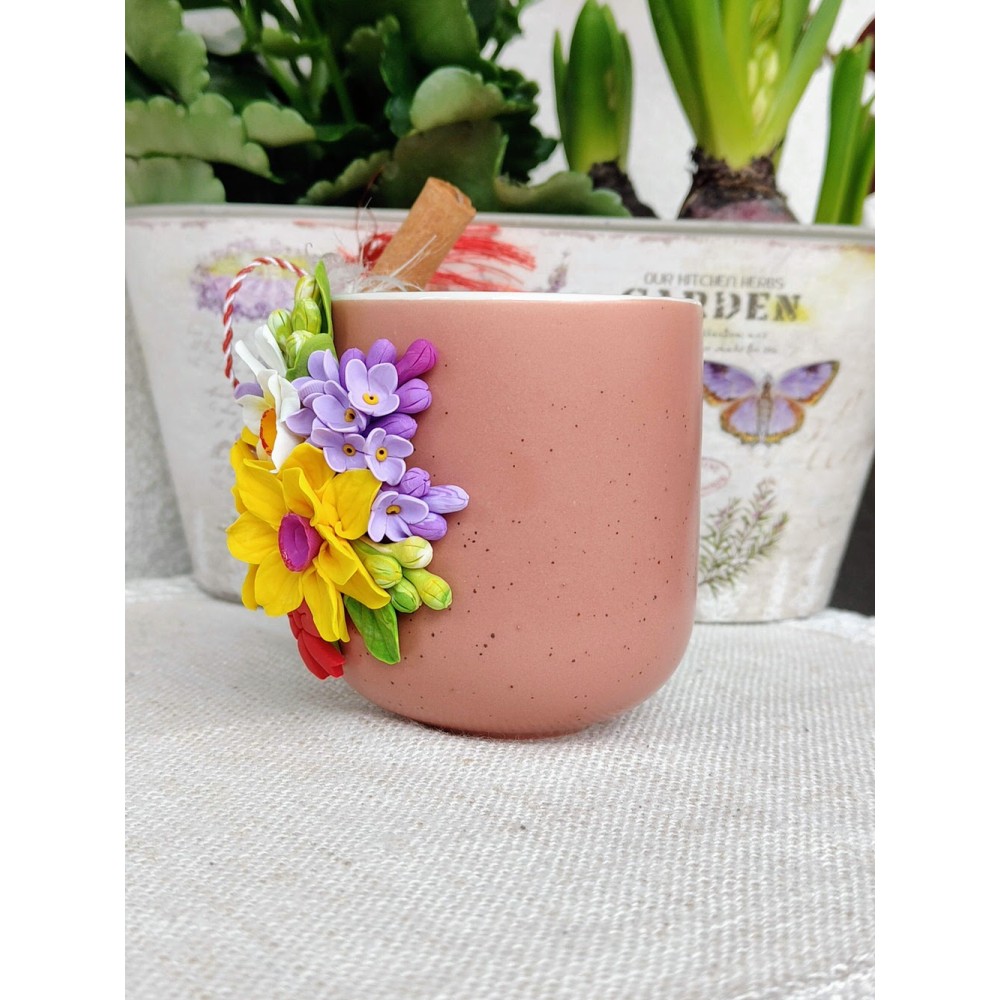 Cadou 8 martie - Cană personalizată cu buchet de liliac