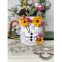 Cană personalizabilă doctor / asistent uniformă culoare alb cu pastiluțe și stetoscop