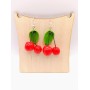 Cercei handmade chita de cireșe