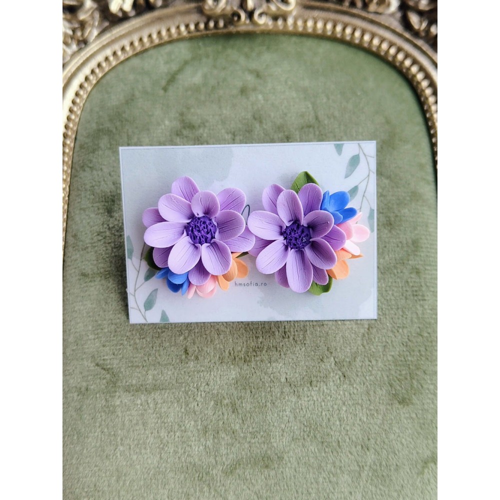 Cercei multicolori cu șurub și ușor de asortat