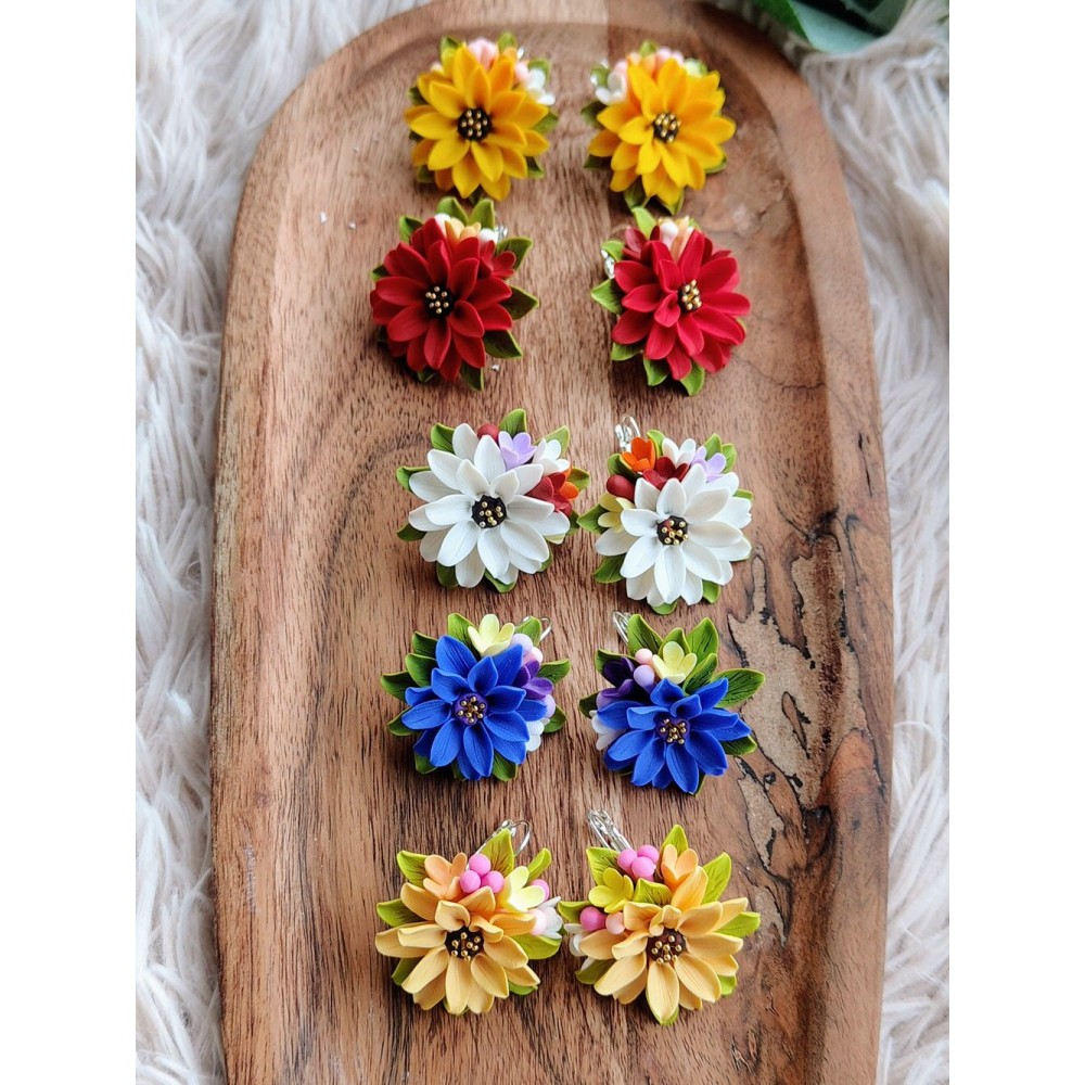 Cercei mari - cu motive florale