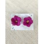 Cercei cu șurub - Purple petals