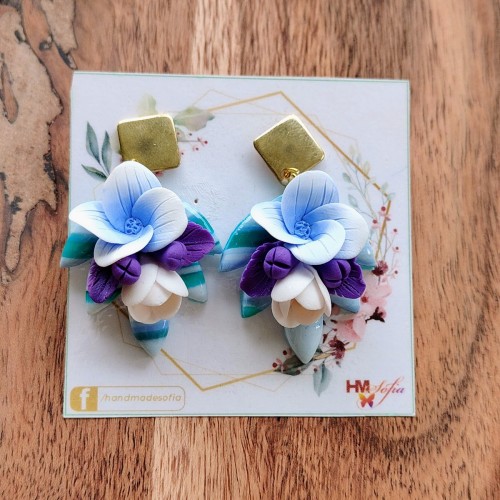 Cercei mari - cu motive florale