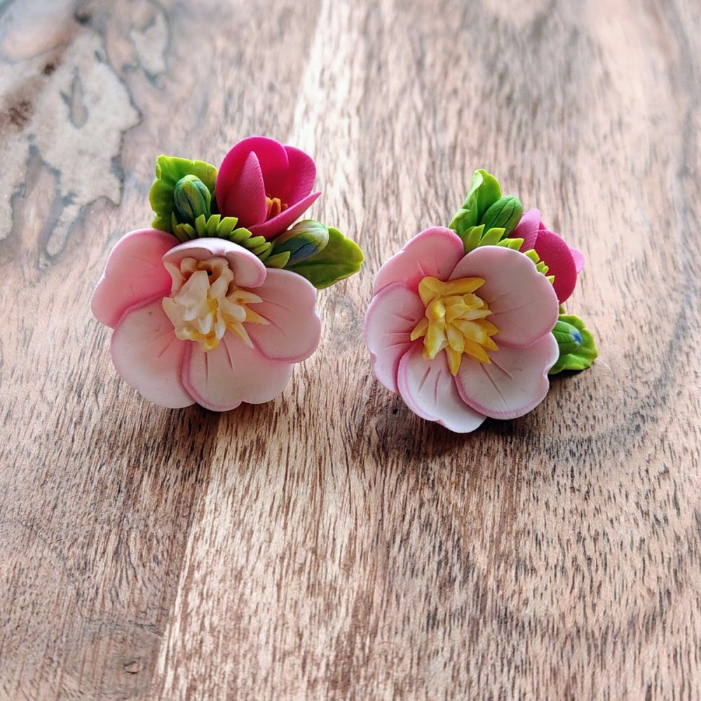 Cercei mari - cu motive florale