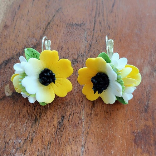 Cercei mari - cu motive florale Cercei mari - cu motive florale
