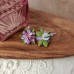 Set handmade bijuterii fimo pandantiv și cercei flori de liliac