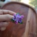Cercei statement - flori de liliac