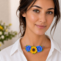 Colier cu flori de vara - handmade, Colecția Summer Flowers 2026