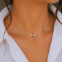 Colier Minimalist, Handmade, cu 3 Mărgeluțe – Design Elegant