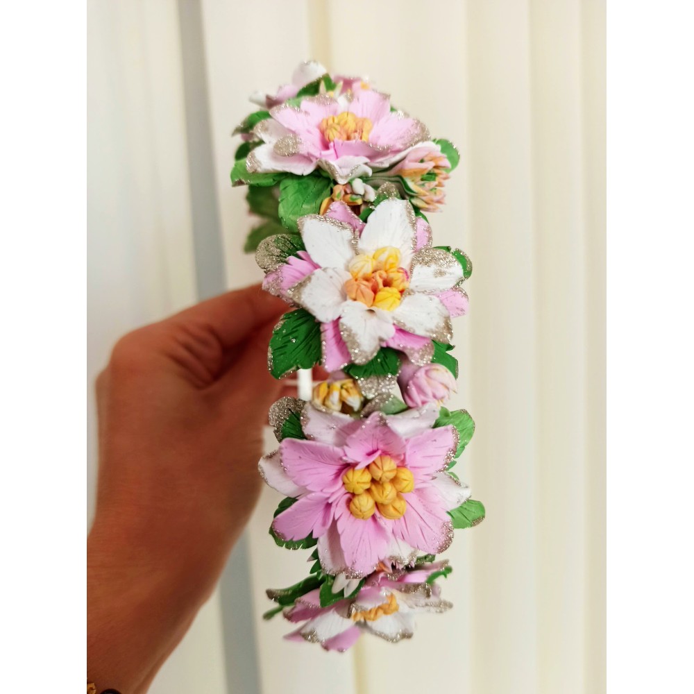 Cordeluță - bentiță handmade cu motive de Crăciun