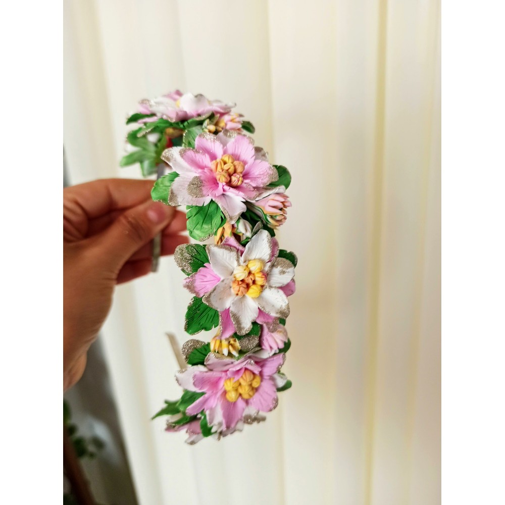 Cordeluță - bentiță handmade cu motive de Crăciun
