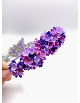 Cordeluță - bentiță handmade cu flori de liliac