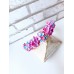 Bentiță handmade cu flori multicolore - liliac