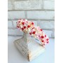 Cordeluță handmade cu nuanțe de roșu roz și beige
