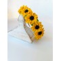 Cordeluță - bentiță handmade cu floarea soarelui