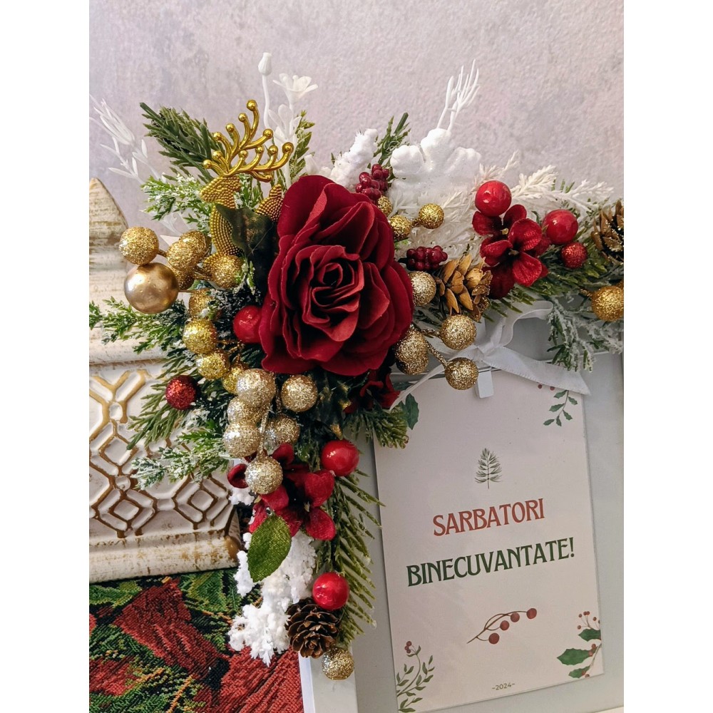 Cadou de Crăciun pentru Fini| Rama decorata si foto personalizate de Crăciun