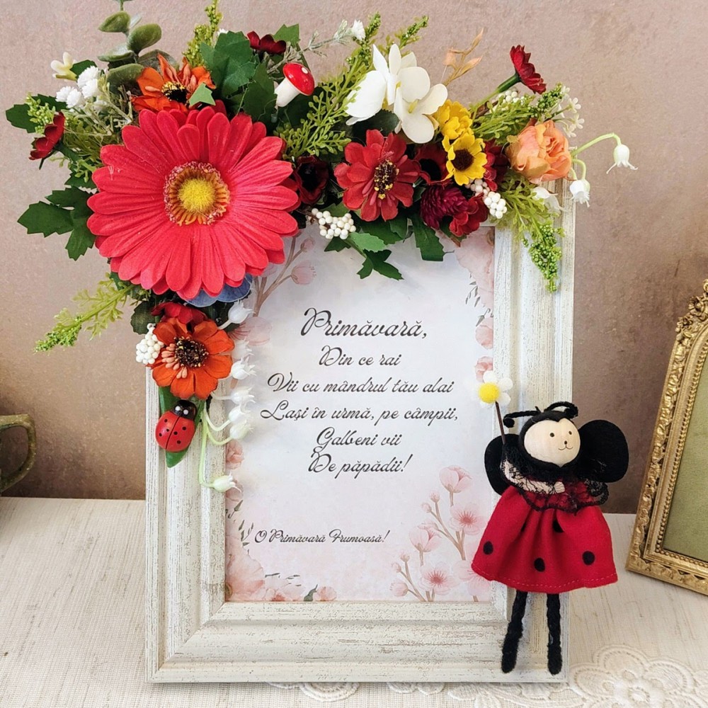 Cadou pentru educatoare - Ramă foto mesaj personalizat