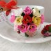 Cadou pentru iubitoarele de flori si cafea: set de cafea floral