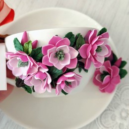Set cadou handmade pentru sotie: ceasca, farfurioara 