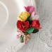 Set cafea decorat cu flori din fimo