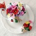Set cafea decorat cu flori din fimo