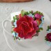 Idee de cadou: Set floral ceasca și farfurioară 