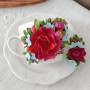 Idee de cadou: Set floral ceasca și farfurioară 