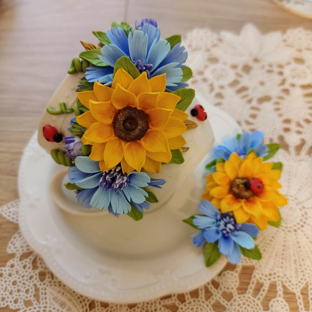 Set de cafea floral vara