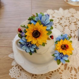 Set de cafea floral vara Set de cafea floral vara
