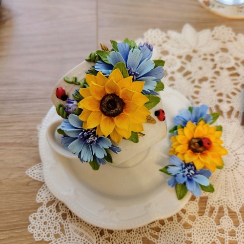 Set de cafea floral vara