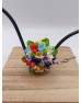 Set handmade pandantiv și cercei flori de liliac multicolore