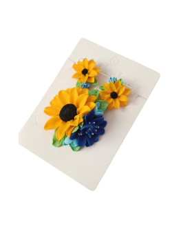 Set handmade floarea soarelui si albastrele