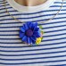 Set handmade pandantiv și cercei accente de albastru